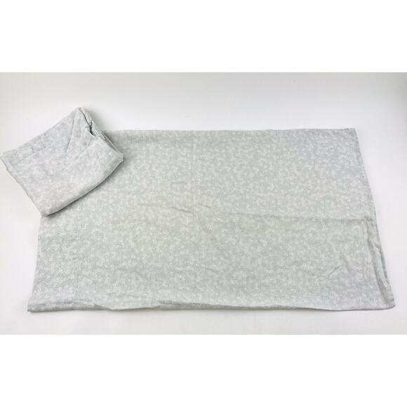 BARBARA BARRY Pair Standard Pillowcases Soft Gray White 100% Cotton Dots Circles - Picture 1 of 8